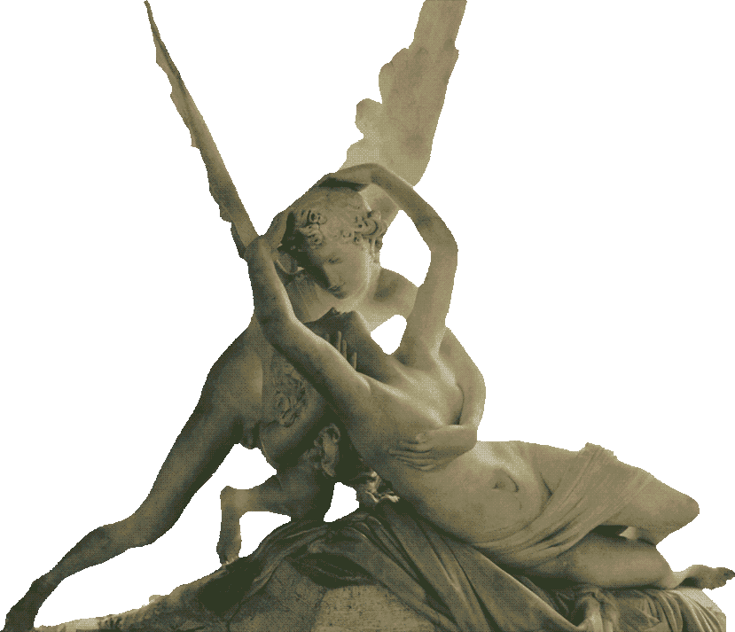 sculpture of two lovers.